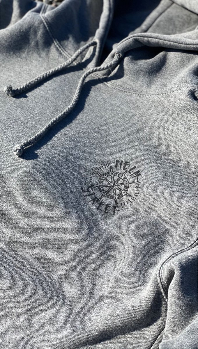 HELM_STREET_'s tweet photo. Sweatshirts are in! Premium Heavyweight 10oz Sweatshirts available in two options. Original logo discharge dye printed into fabric. Cut and fit true to size. Screen Printed in San Clemente, Calif. Limited supply, link in bio #helmstreet #hoodie #supportsmall #truecraft https://t.co/0K0bBouo0G