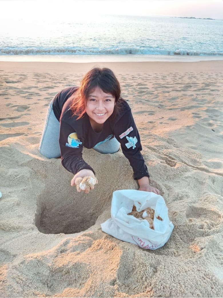 ItvoOficial's tweet photo. La estudiante de la licenciatura en biología del ITVO, Paola Alejandra Zurita Ayala, realiza actividades en el campamento tortuguero Huatulco, implementando medidas para la protección, recuperación y manejo de las poblaciones de tortugas
#ITVO #TecNM
#TodosSomosTecNM https://t.co/LulxSgaVYI