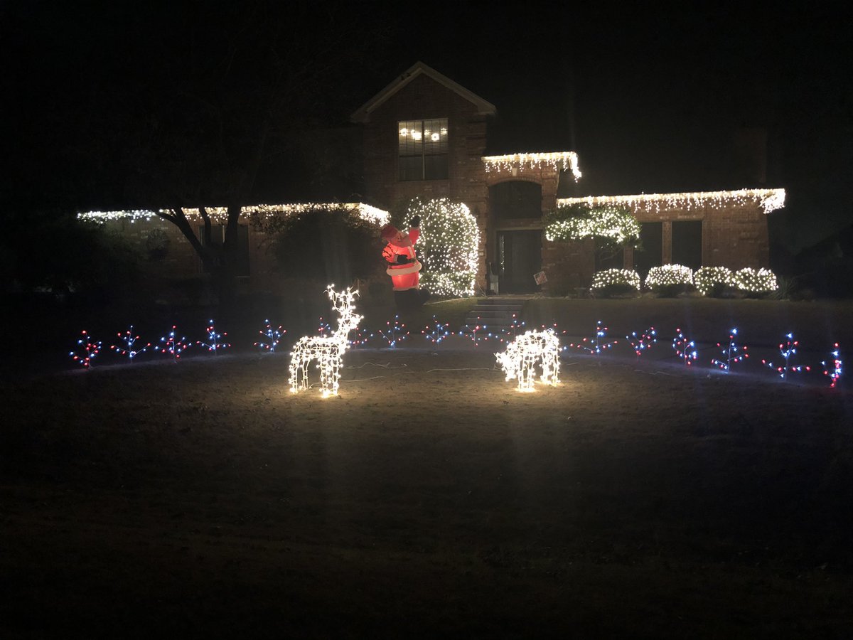 Looking like Christmas around our house. We will finish front door and big window tomorrow. Andrew worked hard and I did the deer out front, new lights. Merry Christmas! We need the all the sparkles and twinkles we can see this year 🎄🎄💗😷🙌😁