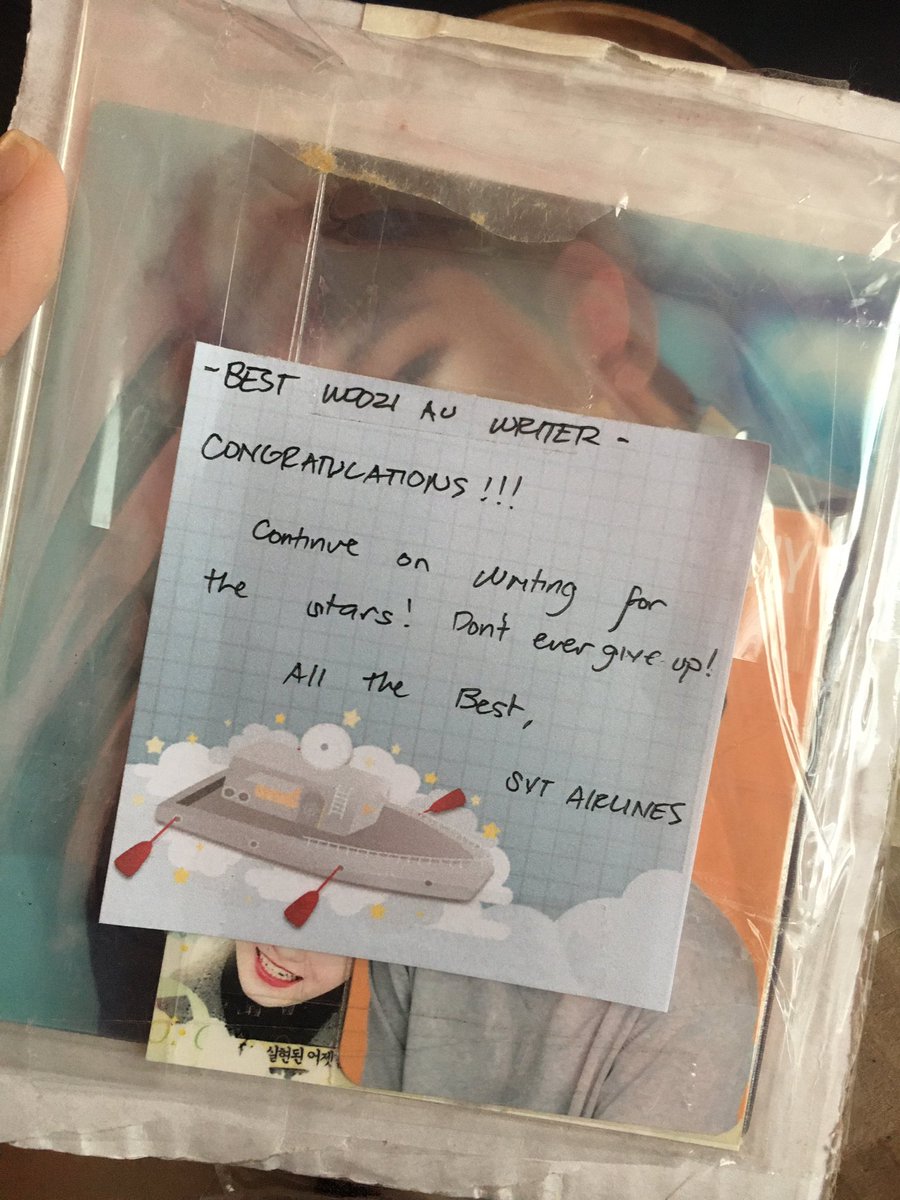 jihanhuii's tweet photo. Thank you, @SVT_AlRLINES 🥺🥺🥺 This fest told me that it’s okay to try out new genres, and even maybe excell in that chosen genre 😭 Thank you, thank you! I’ll keep on writing. 💙✨ #SkyAUFest #WriteForTheStars https://t.co/7ycLXp45ih