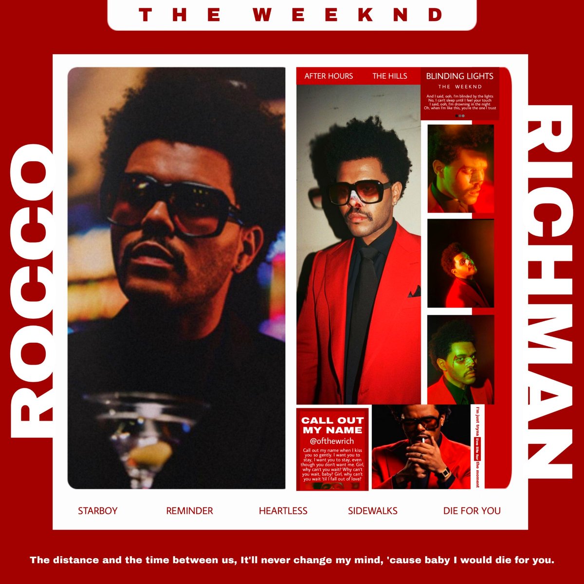 𝐘𝐞𝐬, 𝐌𝐲 𝐧𝐚𝐦𝐞 𝐢𝐬 𝐑𝐨𝐜𝐜𝐨 𝐑𝐢𝐜𝐡𝐦𝐚𝐧 𝐚𝐧𝐝 𝐈 𝐚𝐦 𝐫𝐢𝐜𝐡 𝐚𝐬 𝐦𝐲 𝐧𝐚𝐦𝐞.

• 𝐒𝐢𝐧𝐠𝐞𝐫 
• 𝐒𝐨𝐧𝐠𝐰𝐫𝐢𝐭𝐞𝐫
• 𝐏𝐫𝐨𝐝𝐮𝐜𝐞𝐫

    ❝ 𝐒𝐢𝐝𝐞𝐰𝐚𝐥𝐤𝐬 𝐬𝐚𝐯𝐞𝐝 𝐦𝐲 𝐥𝐢𝐟𝐞, 𝐓𝐡𝐞𝐲 𝐝𝐨𝐧'𝐭 𝐞𝐯𝐞𝐫 𝐥𝐢𝐞 ❞      ↻/ ♡︎ / #𝐎𝐂𝐓𝐇