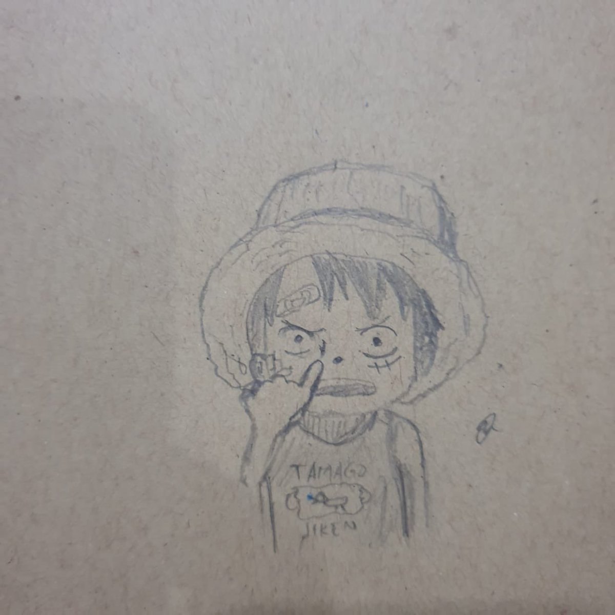 denysignatius's tweet photo. Day 5/31 #1Day1Sketch because i drew laboon then i found one interesting drawing so i decided to draw #luffy #strawhat from #onepiece #fanart @kawungjati @eLAmaravati #ngupil #Pencildrawing https://t.co/83v91EErof