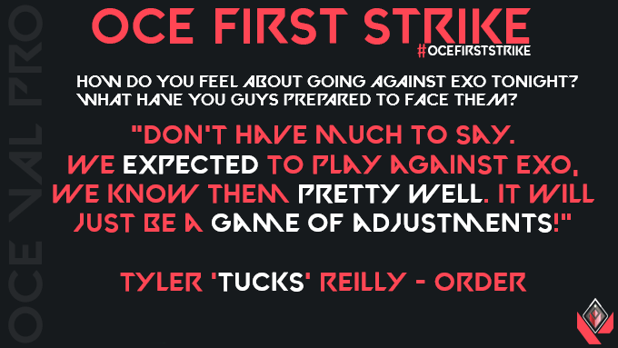 valesportsOCE's tweet photo. #OCEFirstStrike | #FirstStrike
We had a little chat with @tucks403 regarding the biggest match tonight. Here's what he has to say!
Tune in at 5pm AEDT tonight to watch the grand finals!!
https://t.co/KxDIQzvUXV
https://t.co/YwzsMx1FYs
@ValorantEsports | @FortressMelb https://t.co/oNuyeTwMqM