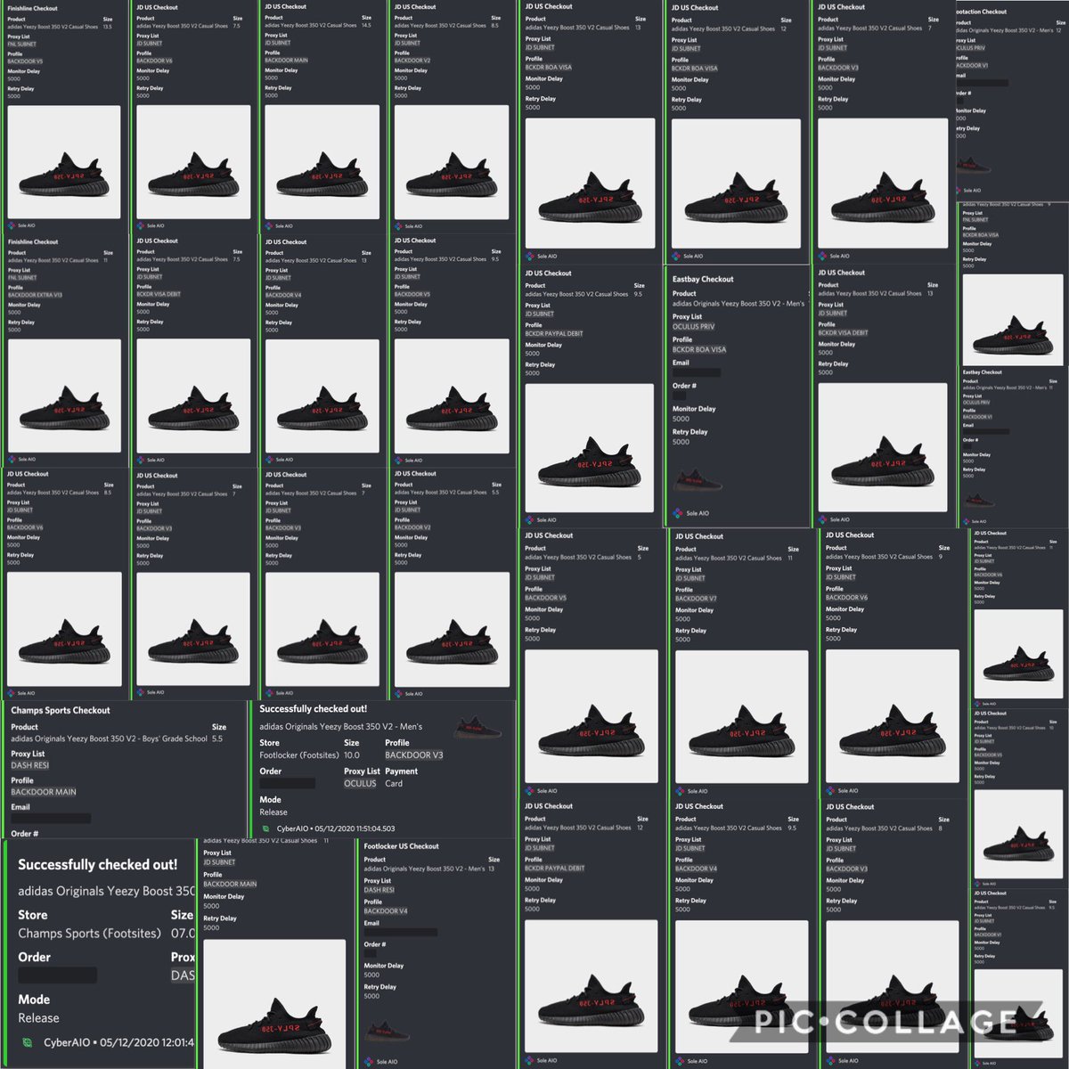backdoorxyz's tweet image. Speechless. 40+ pairs with lots of unlogged orders which already shipped from you know where 😉

@soleaio absolutely crushed it today 🤝
Few @Cybersole in the mix as well

Proxies: @dashproxies @OculusProxies @WorksSubnet