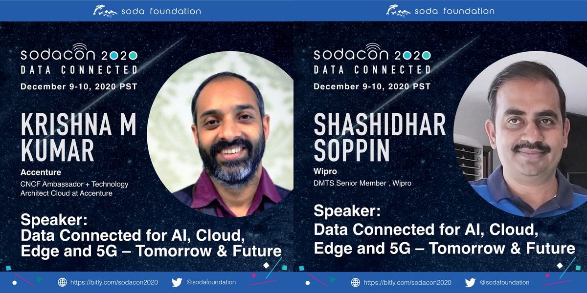 sodafoundation's tweet image. On Day2 of #sodacon2020 join us for a panel discussion on “Data Connected for AI, Cloud, Edge and 5G - Tomorrow &amp;amp; Future” featuring Jean-François Marie, Krishna M Kumar, John Bent &amp;amp; Shashidhar Soppin. Moderated by Sanil Kumar 
sodafoundation.io/events/sodacon…
#OneDataFramework