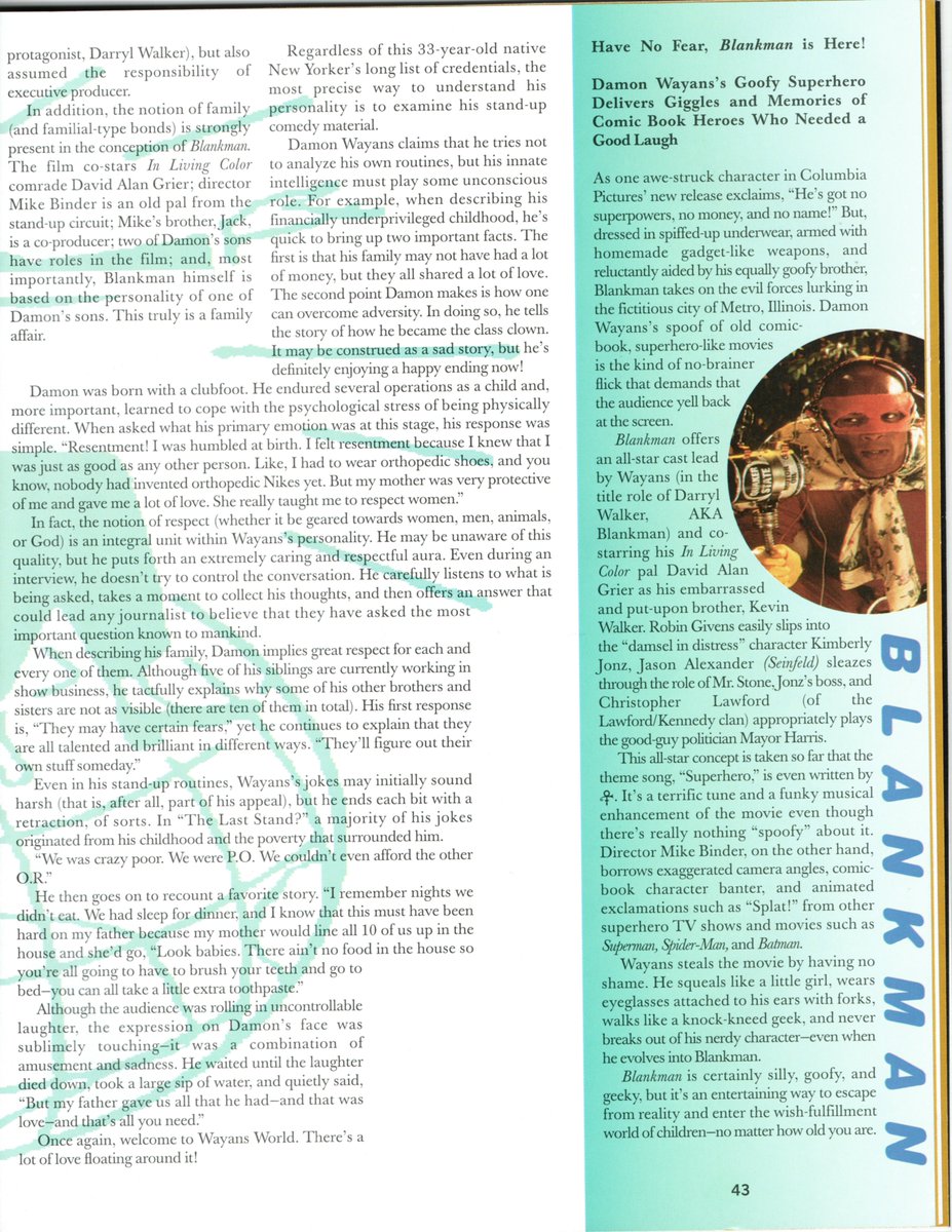 Again cross promotion...Damon Wayans is also in NPG magazine