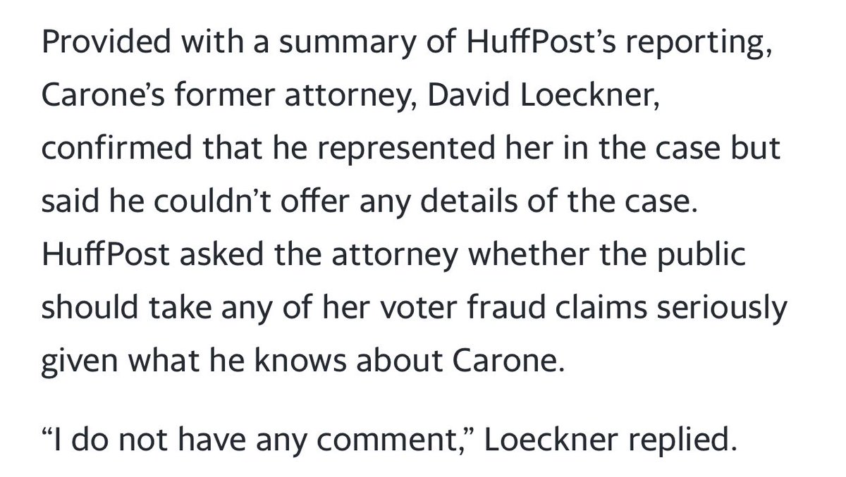 Sometimes a no comment is the best comment.  https://www.huffpost.com/entry/mellissa-carone-wright-rudy-giuliani-trump-voter-fraud-detroit-michigan_n_5fcb94e9c5b63a1534523506