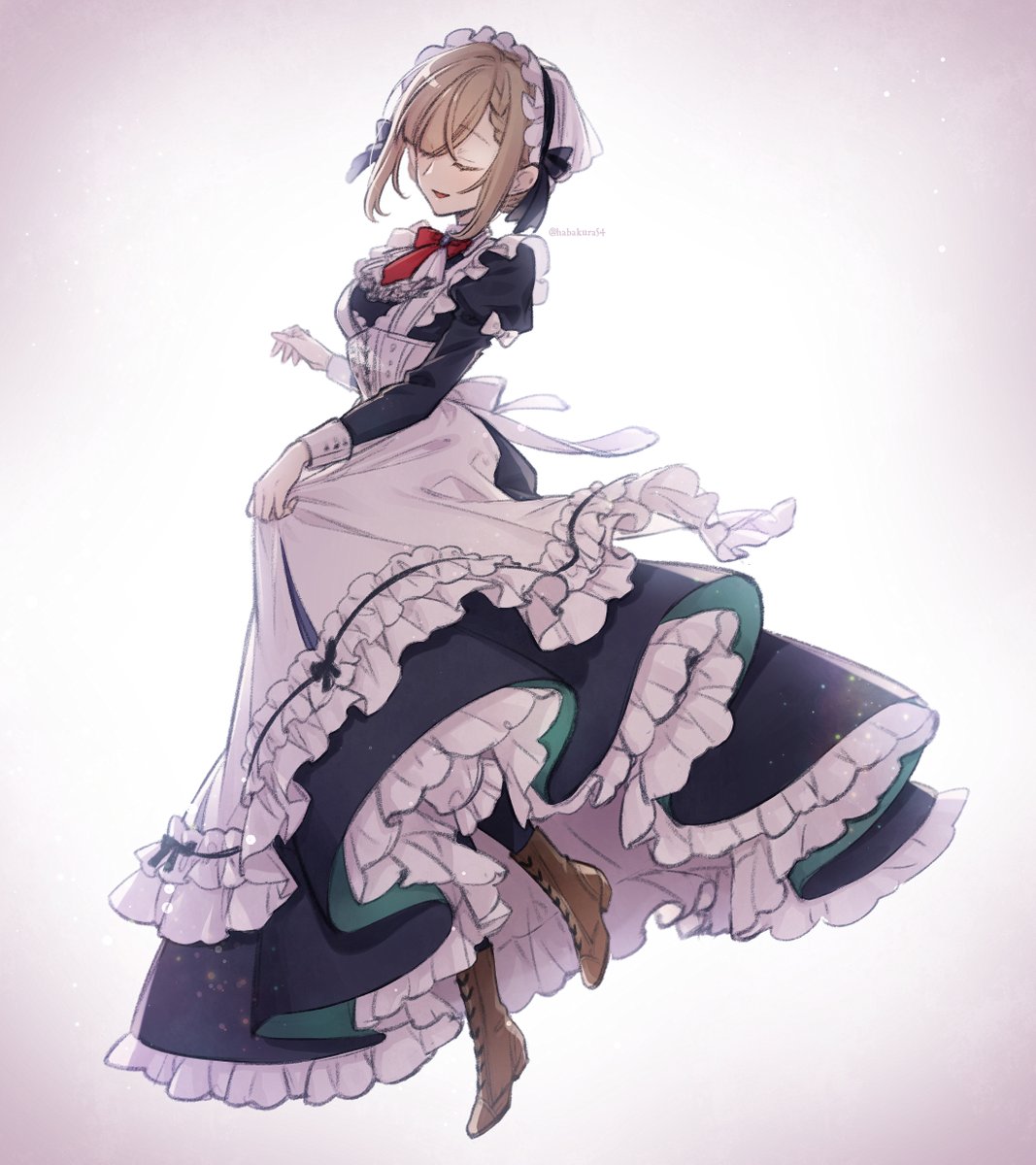 日曜橋さんとアンジェリーナさん ロングスカートメイド服vtuberの輪ひろがれ ごし のイラスト 日曜橋さんとアンジェリーナさん ロングスカートメイド服vtuberの輪ひろがれ ごし のイラスト