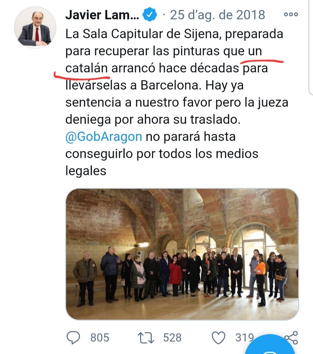 I l'odi ètnic del mateix PSOE. La tieta veu que contra els catalans i el català tot s'hi val, mentre que qualsevol sortida de to d'un català és explotada ad nauseam per continuar alimentant aquest odi anticatalà. Josep Costa és "dels nostres" i ERC se situa fora, amb "ells" (12)