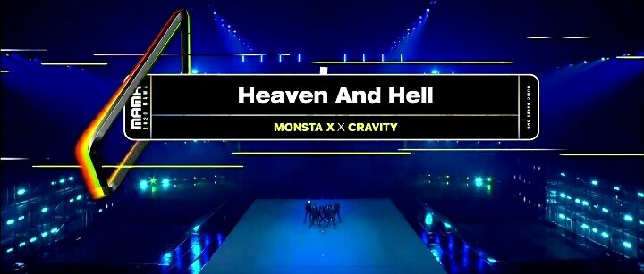 Heaven And Hell
Collab stage of <a href="/OfficialMonstaX/">몬스타엑스_MONSTA X</a> and <a href="/CRAVITY_twt/">CRAVITY</a> 🔥🔥🖤🖤

#MAMAVOTE #monstax