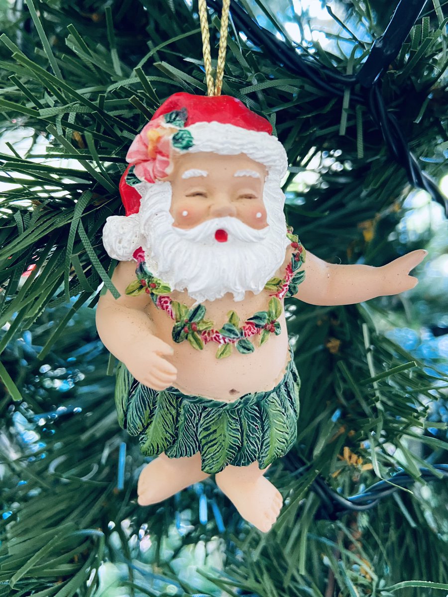 And here is my Hawaiian Santa. Christmas decorations are great souvenirs. I loved Hawaii.