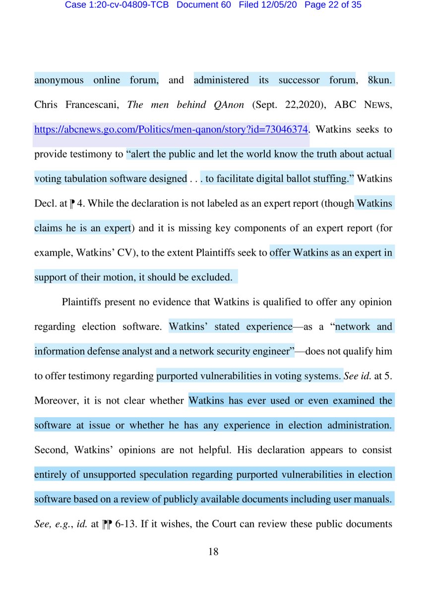 YAHOO Ronald Watkins -not qualified and his report rests entirely on speculation.. administer of 8chan, successor 8kun...wait wasn’t Watkins going to be indicted on kiddie porn? I swear I read that recently on Twitter by a QANON-for-the-Left