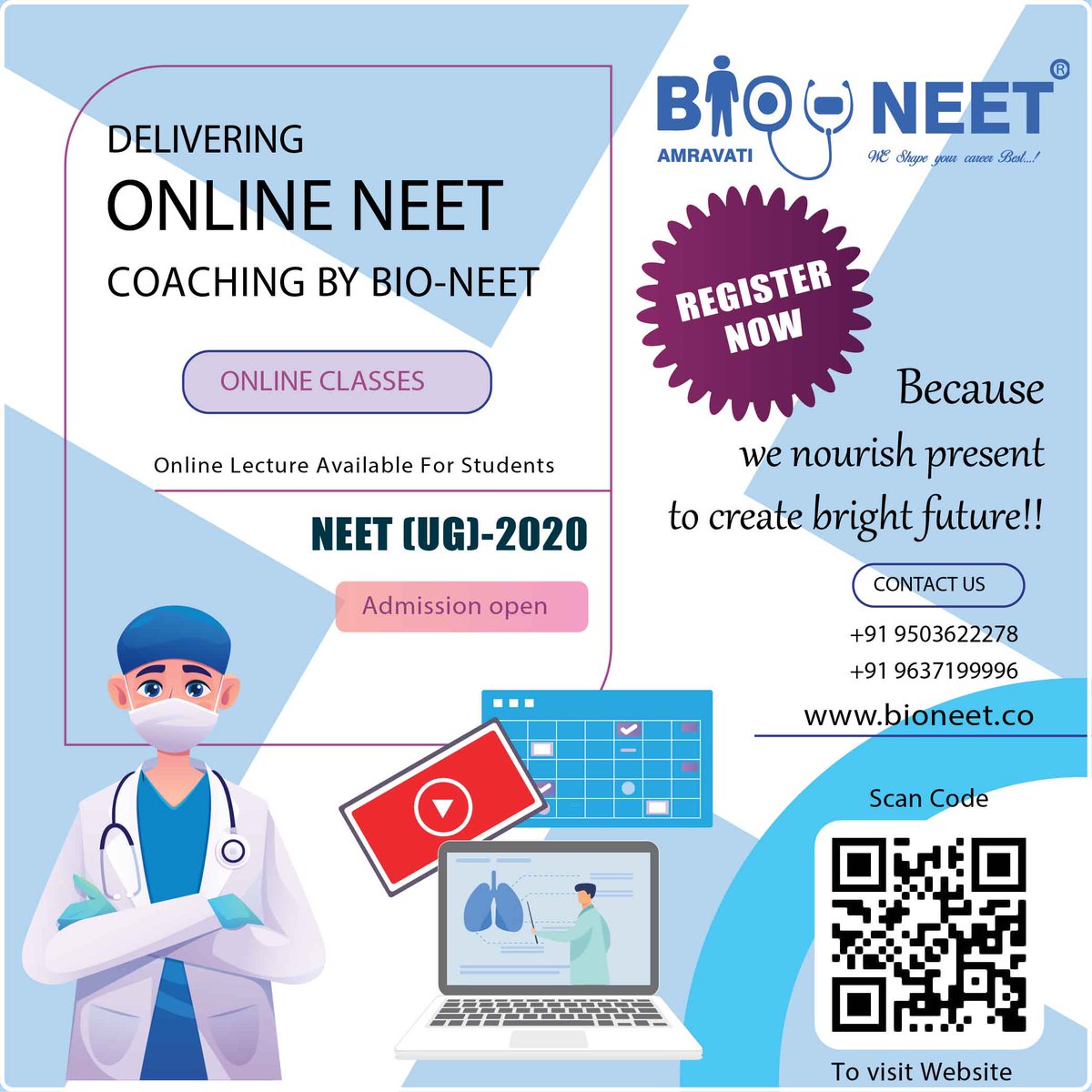 NeetBio's tweet photo. Cover a range of Medical Entrance Exam topics online with our experts. Just scan the given QR code and Enroll to Bioneet.
Also check the website :
https://t.co/g2BaFF8b99
.
.
#mbbsstudent #medschool #mbbsabroad #neetmemes #neetbiology #india #mbbslife #nta #ncert #neetquestions https://t.co/SpU1yVpteh