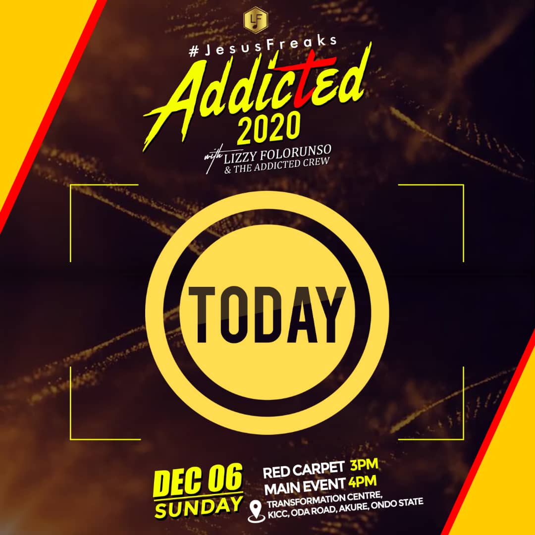 lizzy_folorunso's tweet photo. Hallelujahππ The long awaited #addicted2020 is today. Akure brace up,let's come together and give praises to God. Venue is Kicc Akure, Oda road,along the road, before Jaja hotel. Come along with somebodyπ€©π€©π€© @officialnath_ @distinctmusicpr @Oj_barbs @CrusaderHenry @ajii1201 https://t.co/OMj37RzTPD