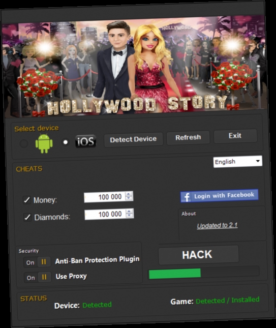 hollywood story hack apk / Twitter