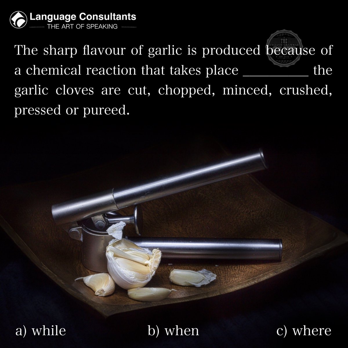 grammar_club's tweet photo. #english 🇬🇧 #englishlearning #learnenglish #languagelearning #englishonline #italianonline
#garlic #garliccloves #garlicpaste #garlicpress #garlicbutter #garlicsauce #garlicpowder https://t.co/357CgayP5U
