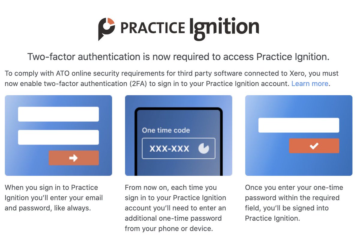 clarity_street's tweet image. Did you know that two-factor authentication will soon be required to access @ignitionapp? Don't forget to set it up by 31 December 2020!

More info here: bit.ly/39ANqCL

#claritystreet #practiceignition #security #practice #password #2FA #cloud #applications #software