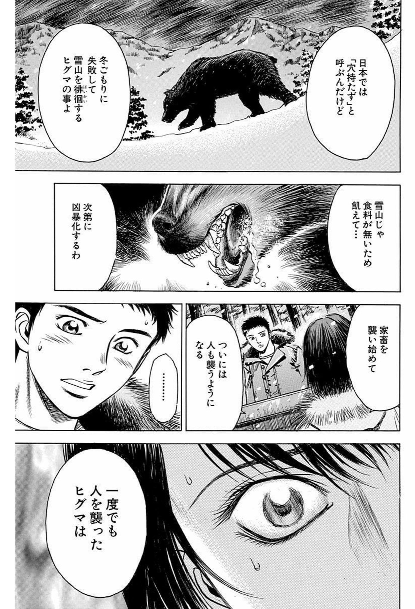 ルシアン ブラック Shinryu鯖 11 シャトゥーン ヒグマの森 冬眠に失敗したヒグマが起こす 圧倒的な野生の力で蹂躙されていく人間達 全３巻という丁度良い長さが話の展開とあいまって良い塩梅になっています ていうか クマ怖い T Co