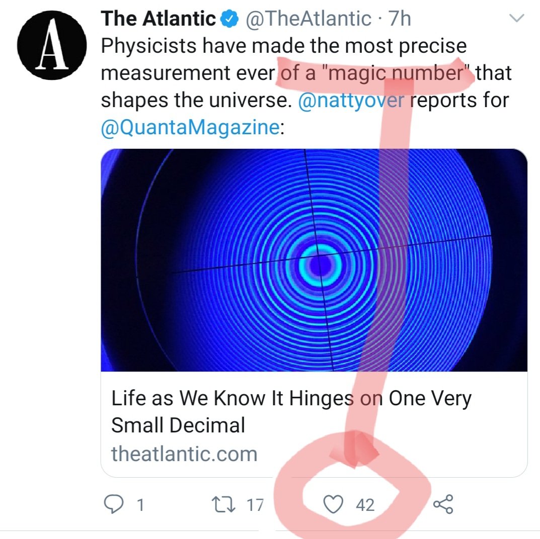 Sybil13's tweet image. We all know the magic number is 42.