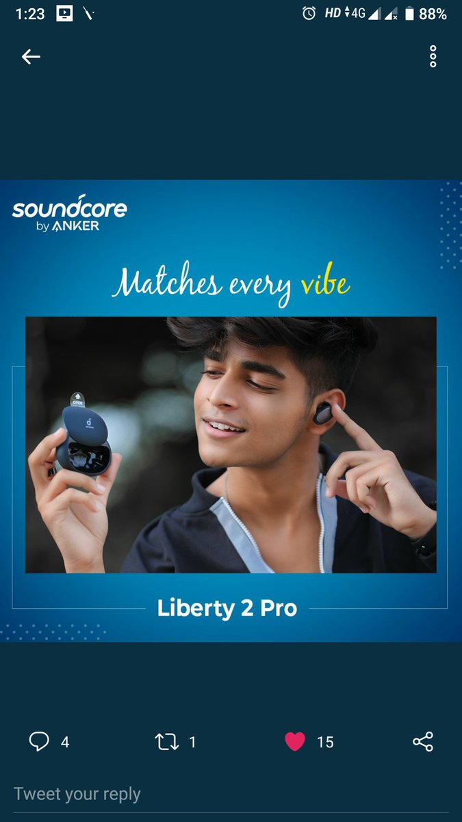 @SoundcoreIndia #SoundcoreProduct Liberty Pro 2

#AnkerInnovations #SoundcoreIndia #truewireless #aptXTechnology #BluetoothHeadphone #NoiseCancellation #Waterproof