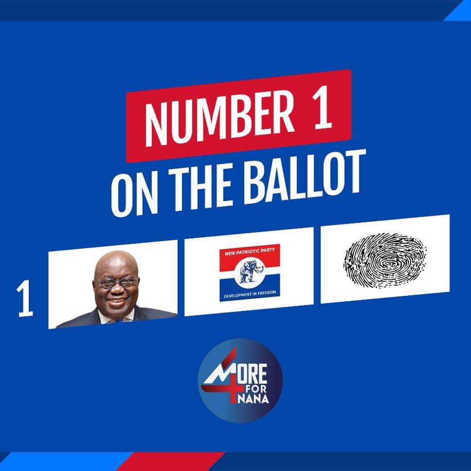 Let’s do this for our future...

#VoteForAkufoAddo #GoodWomanVoteNPP #4MoreForNana 
#VoteNumber1 
#Vote4NPP🐘