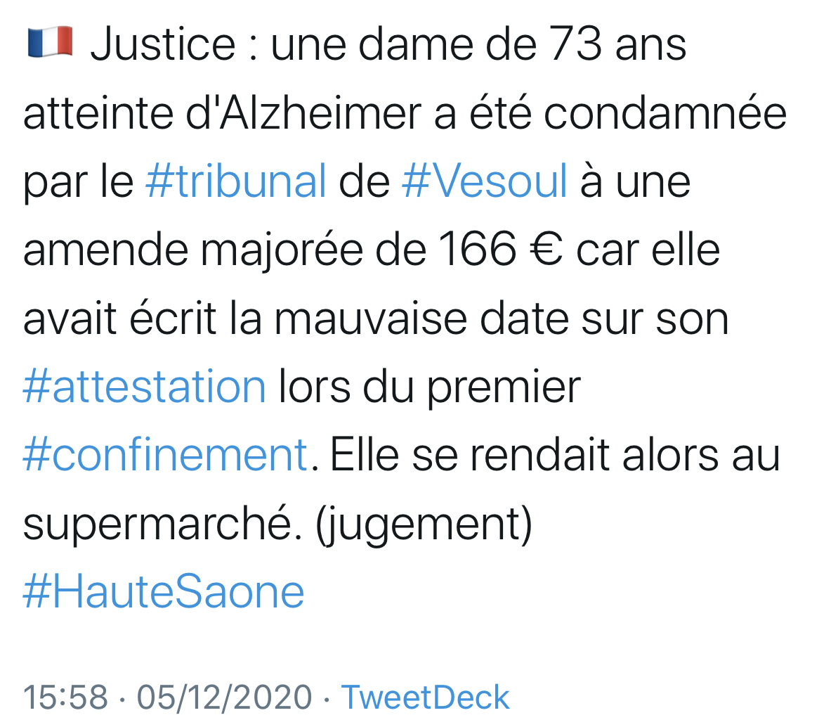 JM_Bigard's tweet photo. Est-ce que je suis aussi complotiste quand je dis qu'il y a surement autre chose qu'une vieille qui a alzheimer a juger en ce moment? https://t.co/QjI4Cr8DtD