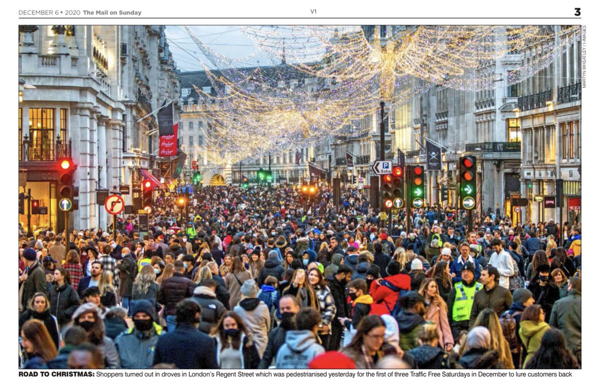Can someone please explain to me why the people on the left, on an anti-lockdown protest in Regent Street, are a terrible Covid risk &amp; 150 arrested, while the people on the right doing their Xmas shopping in Regent Street are NOT a risk? 
What's the difference? #CovidHypocrisy