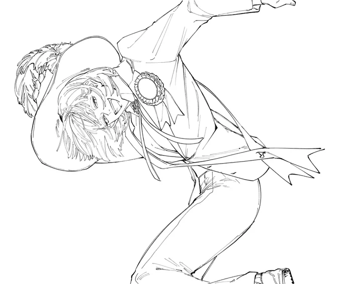 ルク誕で描いてた線画② 