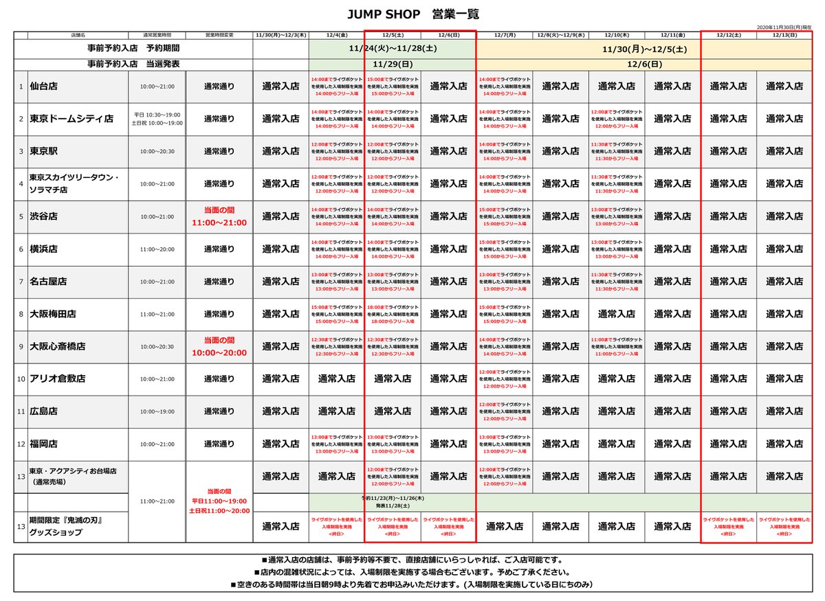 Twitter पर ジャンプショップ Jump Shop 公式 フリー入場時に多くのお客様がご来店された場合 再度入場制限を実施する場合がございます 事前予約申込は 販売する商品の購入をお約束するものではございません 当日の状況によっては お品切れが発生する