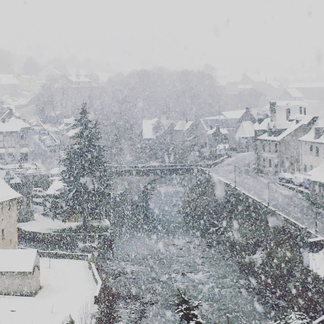 Arreau 700m ce matin ❄️📷 @skale65 #pyrenees