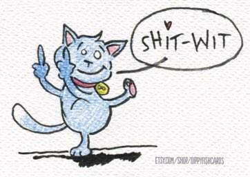 Feline pissed off about this whole year? So is Shit Wit Kit, December 6th’s adVENT critter with cattitude... See ya, 2020. Don’t let the door hit you on the ass on the way out #advent  #AdventCalendar  #CatsOfTwitter  #25DaysofChristmas    #illo_advent2020