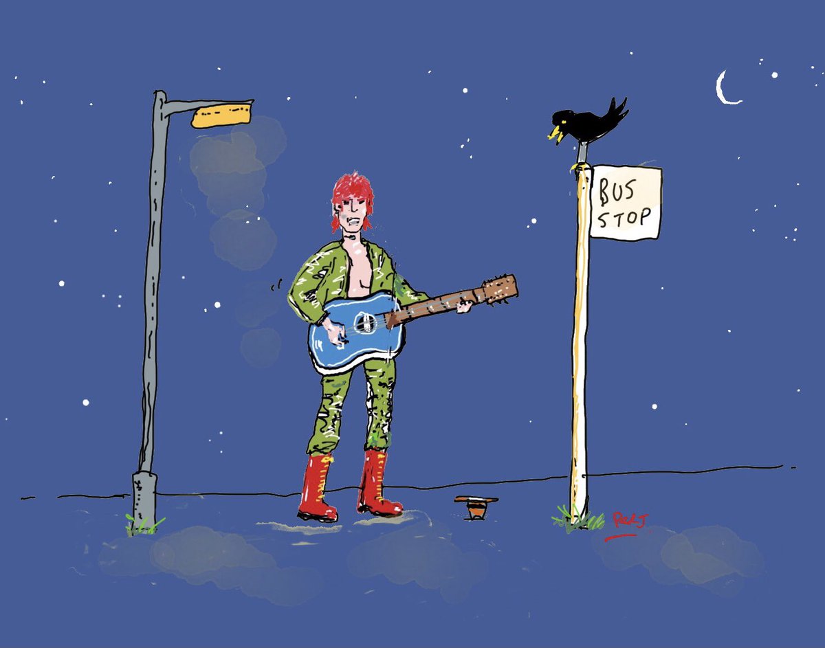 peej59's tweet photo. #AtTheBusStop ...’STAR MAN’🌟 “ Didn’t know what time it was the. Lights were low...” @NewWaveAndPunk @ScotsPostPunk @PunKandStuff @colinphoenix @DrumBraeBusStop @thegreenbanksy Support #BusStopAdvent giving &amp; acts of kindness 👏 https://t.co/g8gonEWp9z