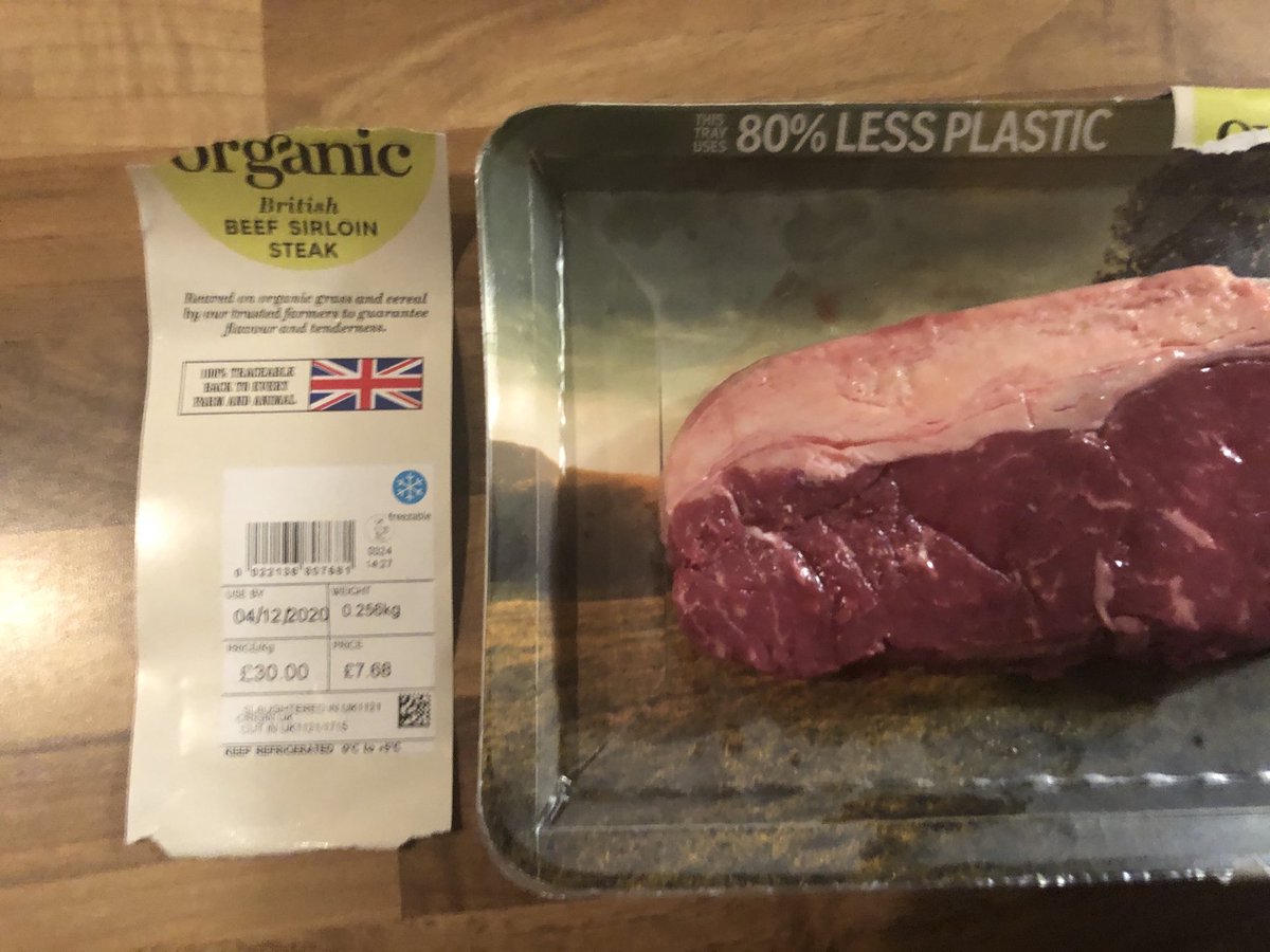 TomRandall10's tweet photo. This is the same cut of meat bought from M&amp;S and lovingly packed so you couldn’t see the huge piece of fat! https://t.co/c7Dgm7nWrb