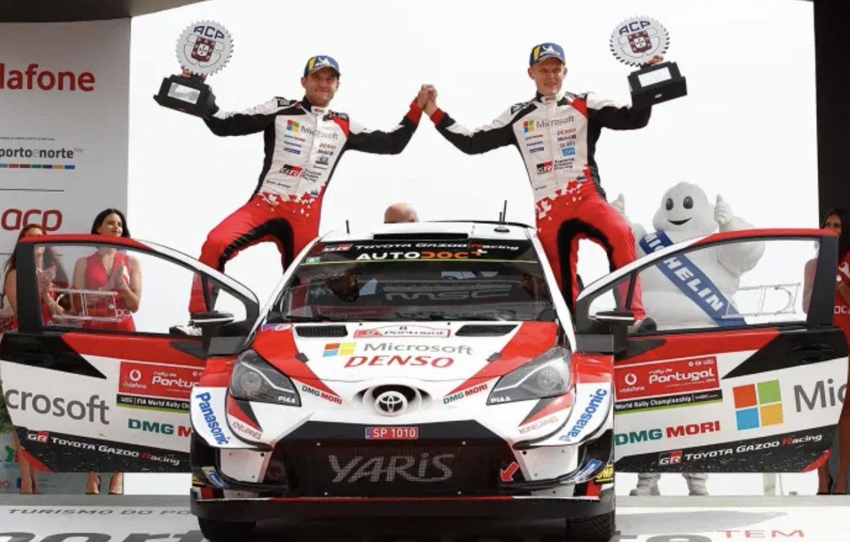 terravellas's tweet photo. Enhorabuena otro gran triunfo de #toyota , campeones del Mundial de pilotos WRC
1º. Sébastien Ogier (Toyota Gazoo Racing): 122 puntos.
2º. Elfyn Evans (Toyota Gazoo Racing): 114 puntos.
3º. Ott Tänak (Toyota Gazoo Racing): 105 puntos.
Felicidades #grupobreogan https://t.co/rMPE8yENMy