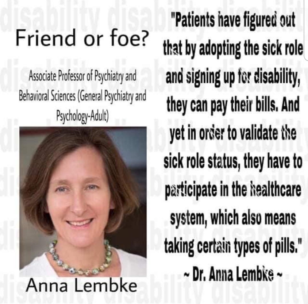 CW: med bs, psychology bsAnd now for the psychologists. There are psychologists who don't necessarily believe in ME. They say patients have 'false illness believes', have a 'phobia of exercise' or are just taking on the 'sick role' in order to gain certain benefits.