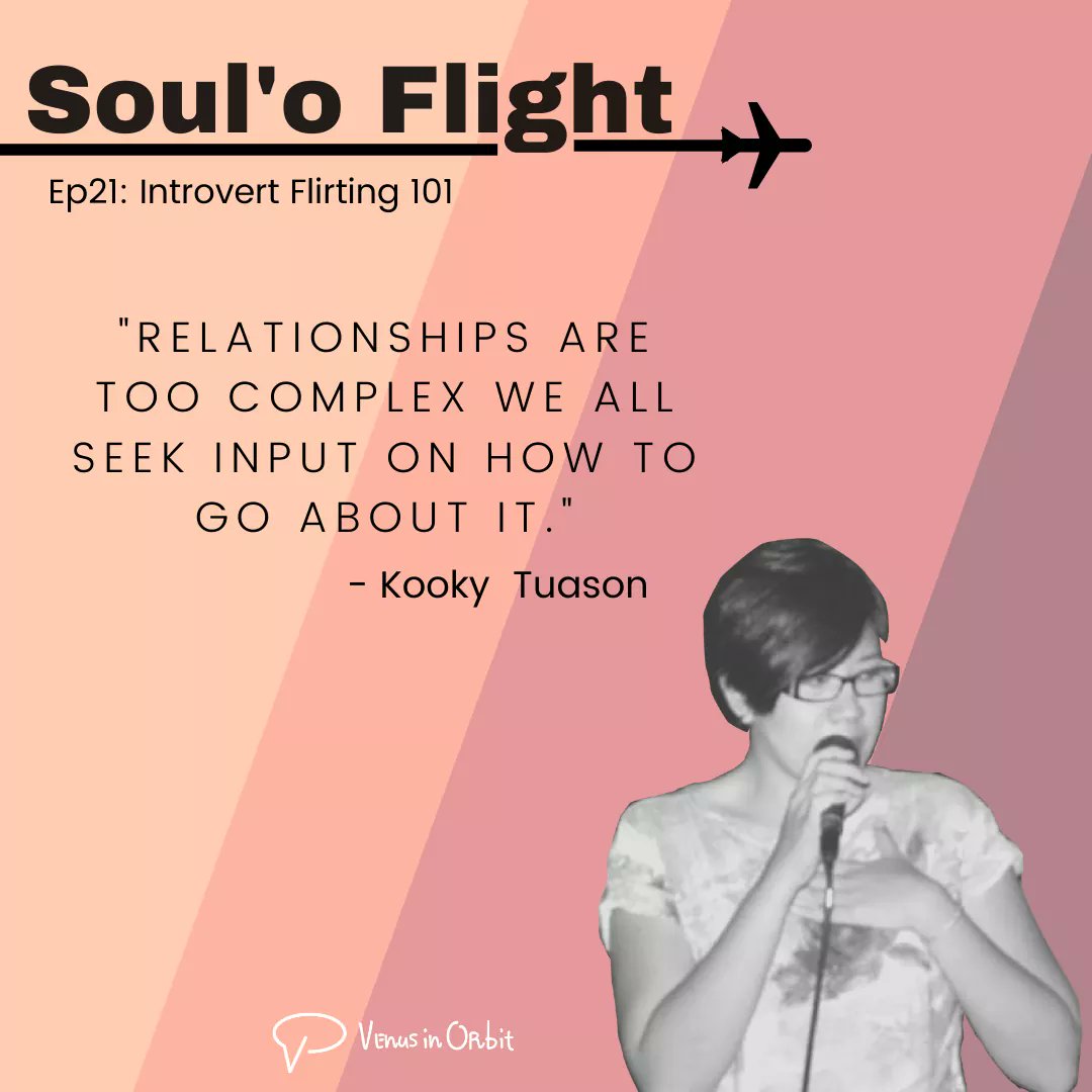 kookytuason's tweet photo. Soul'O Flight
Hosted by Kooky Tuason
Episode 21: Introvert Flirting 101
Only on Venus in Orbit. Now streaming! π
https://t.co/9RosvxVfzA
Special thanks to Dee Jover
#venusinorbit #podcast #kookytuason
Poster design @LRBasyang https://t.co/wFTYigFMJE