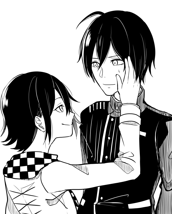 最原と王馬 めちゃくちゃ描きやすいん…… 