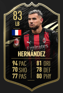 3/ On Friday EA released TOTGS. In that team was Theo Hernandez. I had an IF Theo in my club as I didn't expect him to be in TOTGS. The first thing I did when I saw the team announced was to panic sell IF Theo. Why was this a good decision?