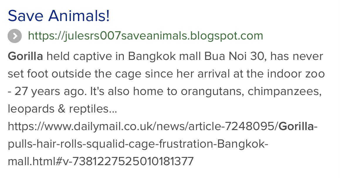 Buanoi’s Been In Solitary Long Enough.Torturing ANIMALS 2 Amuse Mindless Shoppers Is a Sin.Hell🔥Finally Rains Down On Those Who Commit This CRIME.
🔒⛓LOCK UP⛓
MUST COME 2 AN
END 4 BUANOI🦍&amp;
OTHER🐒🦧🐆
#freeBuanoi 
#FreeTheWild 
#FreeThemAll
🐥🐣Help Me,Find Info,We’re a Team