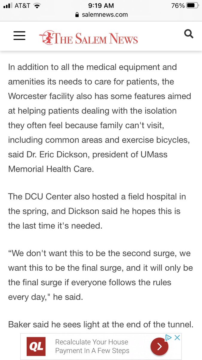 3/ But for whatever reason aren’t ready to go home. The mew one in Massachusetts has exercise bikes (clearly these patients are at death’s door!). As you might imagine, this proposition isn’t attractive, and the Wisconsin field hospital remains at 4% capacity through November...