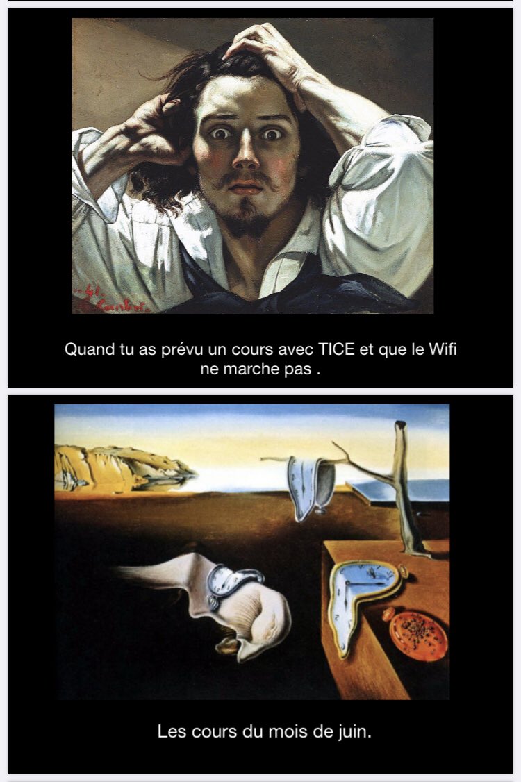 emram30298517's tweet image. La vie des profs à travers l’art .. je n’ai pas la source mais c’est très drôle