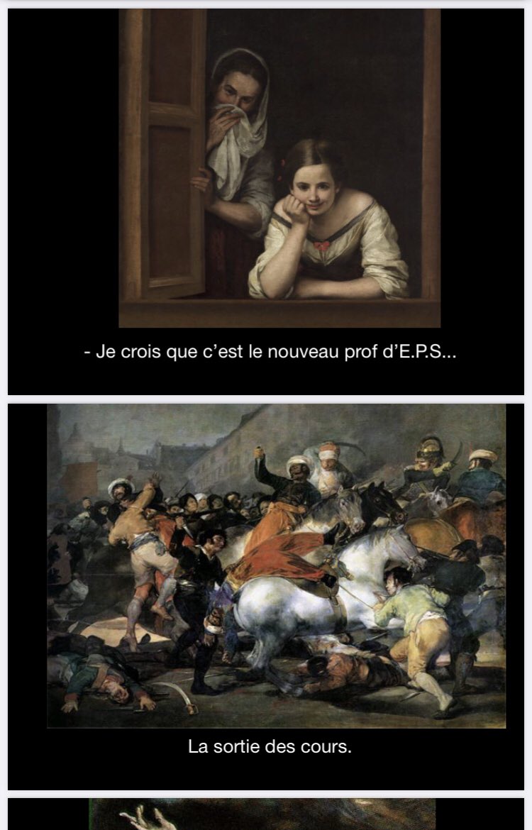 emram30298517's tweet image. La vie des profs à travers l’art .. je n’ai pas la source mais c’est très drôle