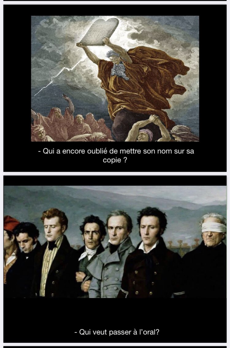 emram30298517's tweet image. La vie des profs à travers l’art .. je n’ai pas la source mais c’est très drôle