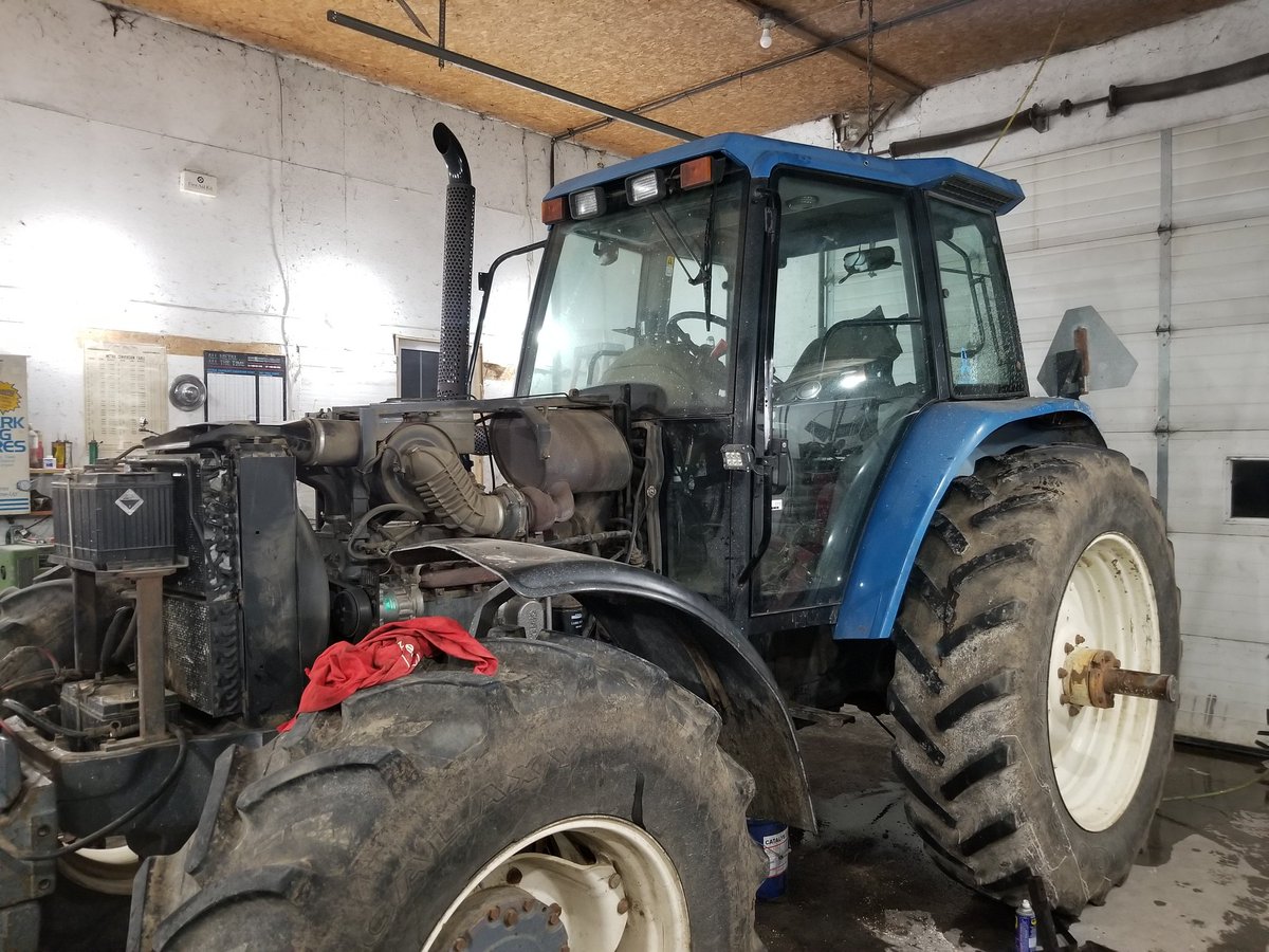 hot_rod09's tweet photo. On to the next project in the shop our new Holland 8360 is getting a transmission overhaul let see how much fun this will be https://t.co/4xedcyxI81