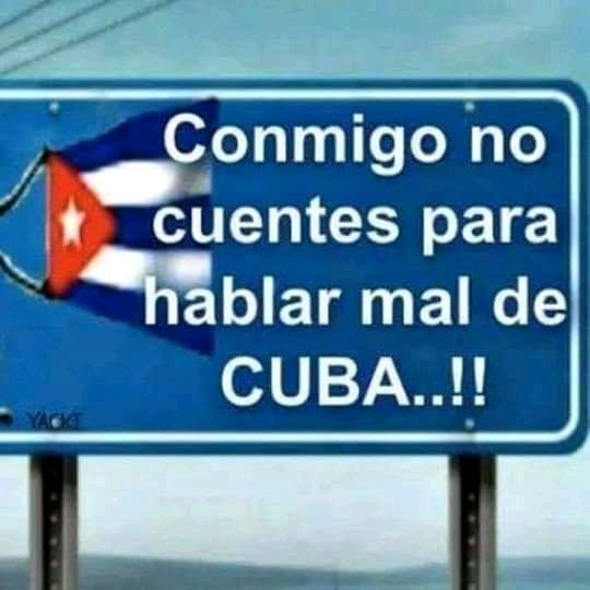 MesaYanoy's tweet photo. Soy de los agradecidos, yo cubano puro, no admito que desacrediten mi isla. https://t.co/XAX22kWcJu