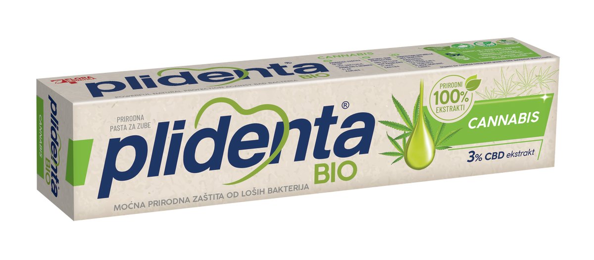 New Plidenta Bio Cannabis is a natural toothpaste for everyday use that contains 3% -CBD certified hemp extract of Croatian origin. Protects against bad bacteria.  #loveplidenta #cannabis #toothapste #brand #brandheadteacher