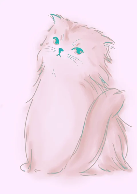 見返りねこ #お絵描き #猫イラスト #猫好きさんと繫がりたい #猫をTLに流しちゃおう #イラスト好きな人とつながりたい 