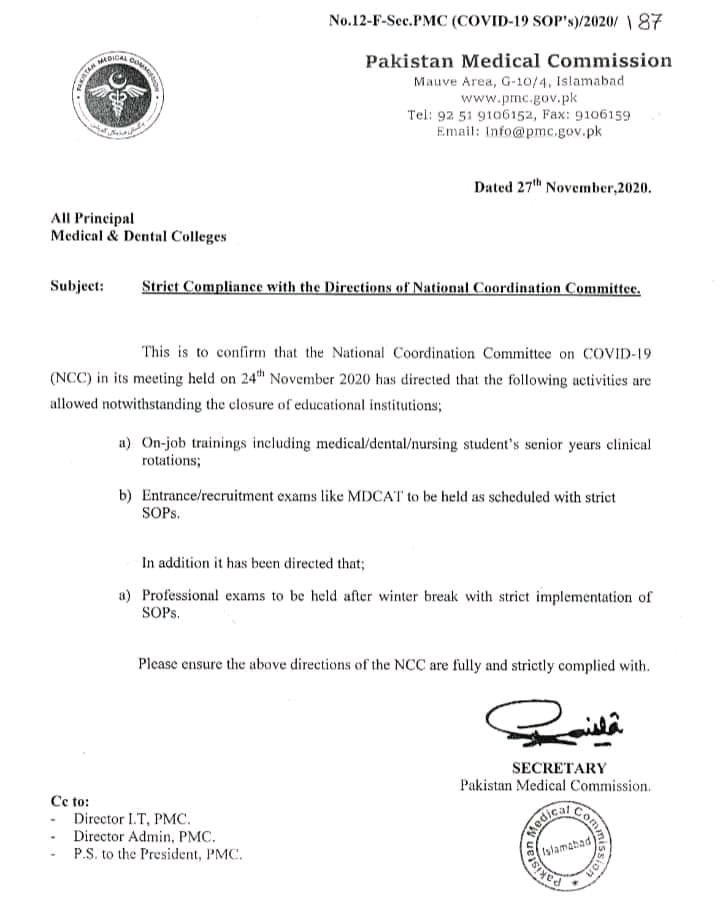 ZainabF73673403's tweet photo. This is the official letter by pmc which clearly states to delay proff till winter vacation! All universities including UHS should keep it in view
#DelayAllProffsUHS
#uhsdelayprof
#NUMSpostponeprof https://t.co/GUzkUw5TNw