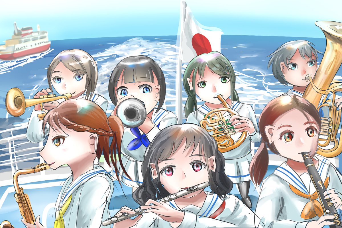 O Xrhsths ほし イラスト 写真垢 Sto Twitter これが私の代表作 星と乗り物と水中と音楽