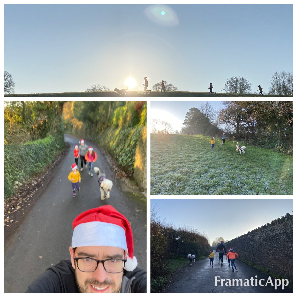 A rather chilly, slippery and hilly 5km  @ExeterCCT A great start to our day on a beautiful Devon morning #SantaRun